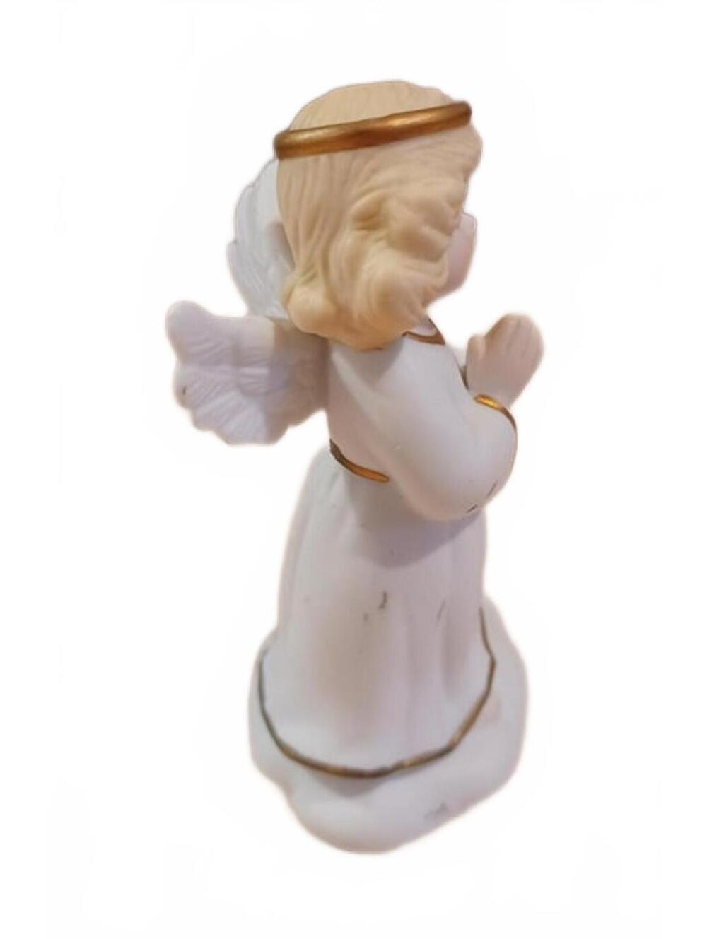 Vintage 1996 Bisque Porcelain Golden Blessing Girl Angel - Picture 4 of 5